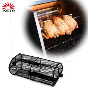 Oven Cages, 360 Degree Rotatable Heating Stainless Steel Oven Racks Oven Basket Rotisserie Basket for Baking Nuts, Coffee Beans, Peanut or BBQ Roaster