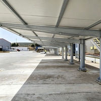 Abri de stationnement préfabriqué en structure acier moderne, imperméable et résistant au soleil, pour écoles, centres commerciaux, hôtels, appartements, hôpitaux