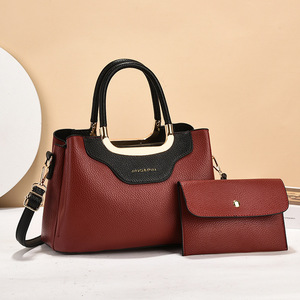 <b>Sequin</b> Leather 2 Pieces Shoulder <b>Bags</b> Set Luxury Designer Women's Handbags Come With a Wallet - Product Image 5