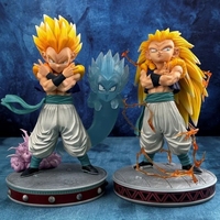 2 Styles 25cm Dragon Super Saiyan 3 Gotenks Anime Action Figure Gk Statue Collection Modèle Jouets Cadeaux