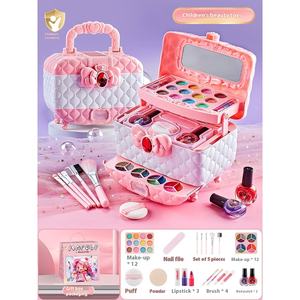 Juguetes para niñas, Kit de regalo de princesa cosmética, juguetes educativos, caja de <span class=keywords><strong>maquillaje</strong></span> de Color lavado, Maleta de <span class=keywords><strong>maquillaje</strong></span> de moda de belleza, Rosa - Product Image 4