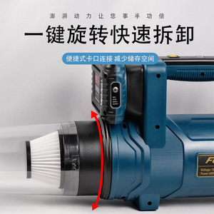 Souffleur de qualité industrielle 3503, haute puissance, sans fil, fonctionnant sur batterie, pour nettoyer la poussière et la neige, avec une vitesse d'air de 250 mph - Product Image 4