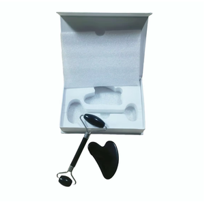 China Manufacturer bulk price OEM obsidian massage stone <b>jade</b> <b>roller</b> gua sha Luxury Spa Wellness Gift Set for face - Product Image 1