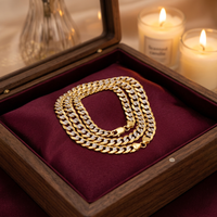 Nouvelle Mode Bijoux en Or Massif Véritable 18 Carats (Au750) Chaîne en Or Jaune Pur Collier Chaîne Cubaine en Or pour Hommes et Femmes Vente en Gros