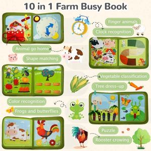 ของเล่นมอนเตสซอรี่แบบใหม่ หนังสือผ้าสักหลาดธีมฟาร์ม สำหรับเด็กวัยเตาะแตะ เสริมพัฒนาการ พร้อมราคาโรงงาน - Product Image 3