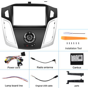 Marco de Radio de coche Podofo doble Din de 9 pulgadas para <span class=keywords><strong>Ford</strong></span> <span class=keywords><strong>Focus</strong></span> 2012-2018 Marco de salpicadero de Radio de plástico ABS estéreo de alta calidad - Product Image 6