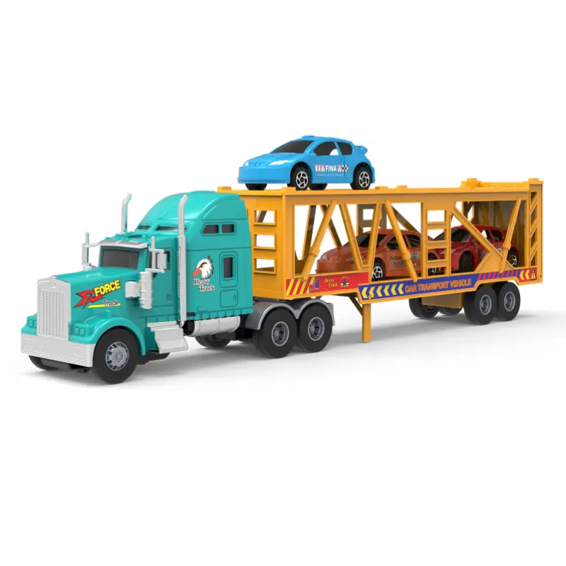 Bouw Speelgoed Vrachtwagen En Aanhangwagen Met 3Pcs Engineering Kleine Speelgoed Auto Transport Auto Speelgoed Voor Kinderen