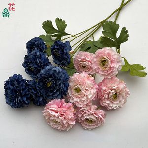 Fleurs artificielles de pivoine Hua Ding à 6 têtes en soie pour décoration de mariage, chemin de table et arrangement de salon - Product Image 3