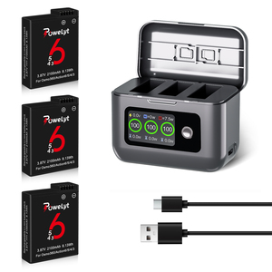 ชุดแบตเตอรี่ลิเธียมไอออน2100มิลลิแอมป์ต่อชั่วโมงเข้ากันได้กับ DJI OSMO 360/ACTION 6/ACTION 5 Pro/ACTION 4/ACTION 3 - Product Image 5