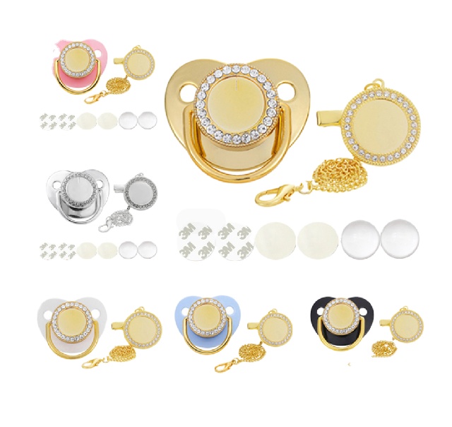 Персонализированная роскошная пустая сублимационная соска, оптовая продажа соски для малышей, Сделайте свой собственный узор