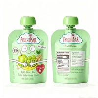 Lekvrije, matte afwerking, opstaande bodem, op maat gemaakte pouches met tuitje voor babyvoeding, fruit sap, mylar zakken (lage minimale bestelhoeveelheid)