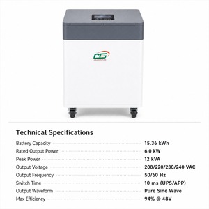Batterie solaire tout-en-un 51,2 V/48 V 6 kW - NK005A 15 kWh 300 Ah pour stockage photovoltaïque domestique - Product Image 2