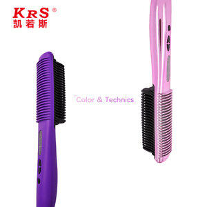 Ceramic <strong>Hair</strong> Straightener Brush Portable <strong>Hair</strong> Straightener Brush 2 in 1 Professional Hot Heating <strong>Hair</strong> Comb Brush - Product Image 6