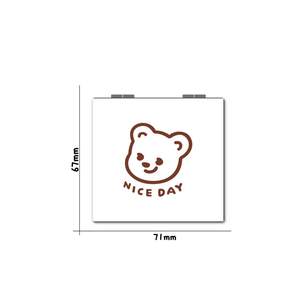 Source Factory Lovely Mini espejo de dibujos animados de doble cara <span class=keywords><strong>plegable</strong></span> portátil pequeño espejo portátil vestidor soporte - Product Image 4