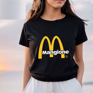 T-shirt décontracté 100 % coton tricoté Luigi <span class=keywords><strong>Mangione</strong></span> avec logo décoratif pour l'automne - Product Image 1