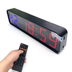 Timer Gym Portabel Elektronik Kebugaran dengan Remote dan Magnet Kuat Led Besar Digital Anti Vertigo Display