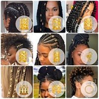 Vente en gros de 220 pièces de bijoux pour cheveux, anneaux pour tresses, perles pour dreadlocks, accessoires pour tresses