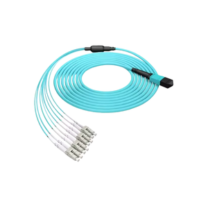 Tùy chỉnh 12-sợi <span class=keywords><strong>OM3</strong></span> <span class=keywords><strong>50</strong></span>/125 jarretieres optique quang Jumper Cáp MPO fanout kabel <span class=keywords><strong>50</strong></span> <span class=keywords><strong>125um</strong></span> OM4 MPO 12 <span class=keywords><strong>LC</strong></span> violett Aqua - Product Image 6