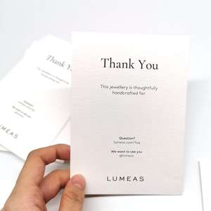 도매 크리 에이 티브 비즈니스 작은 인사말 카드 인쇄 아이 미니 감사 종이 카드 엽서 사용자 정의 로고 - Product Image 6