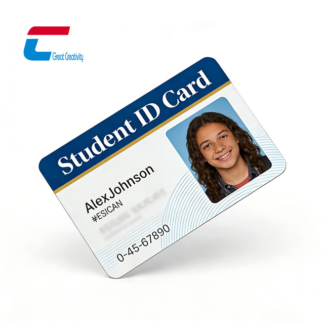 Custom Printed High Security Pvc Plastic Rfid Card MIFARE EDSfire Ev3 2K 4K Student Id Card