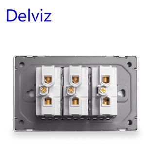 Delviz Ổ Cắm Brazil 3 Lỗ 3 Chấu, Màu Trắng/Đen, Tấm Kính Pha Lê 120Mm * 72Mm, Ổ Cắm Điện Tường Chuẩn 10A Brazil - Product Image 2