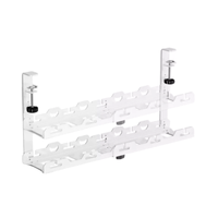Organisateur de chemin de câbles extensible sans perçage Support de gestion de fil flexible avec double niveau