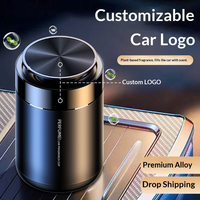 Diffuseur d'arômes intelligent pour voiture électrique, support de tasse en alliage, purificateur d'air anionique, élimination du formaldéhyde, LED colorées, ambiance lumineuse