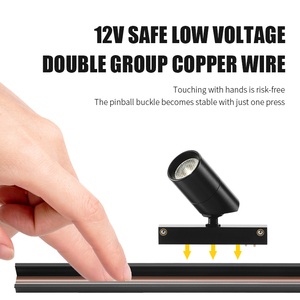 Mini 12V đường sắt Spotlight nhôm COB điện áp thấp từ theo dõi ánh sáng cho tủ đồ trang sức figurine hiển thị Bảo tàng cụ thể - Product Image 5