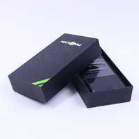 Boîte d'emballage en carton noir vide pour smartphone remis à neuf, téléphone portable universel, personnalisable, noir mat