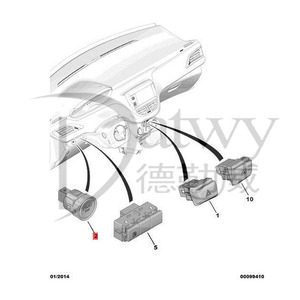 OE 9805347980 96777946ZD 98021996ZD Bouton d'allumage Start Stop Citroën <span class=keywords><strong>C4</strong></span> <span class=keywords><strong>Picasso</strong></span> II Peugeot 508(4 prises) (marque d'origine) - Product Image 6