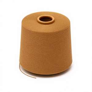 Fil Mélangé Coton Polyester Jaune Moutarde Doré 60% Coton 40% Polyester Anti-Boulochage pour Tricot et Tissage Vente en Gros - Product Image 3