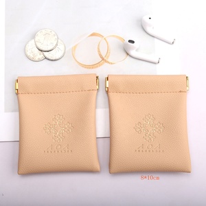 Custom Emboss Logo Printed Pu Leather <b>Coin</b> Earphone Storage Pouch Reusable Soft Pu Jewelry Lipstick Packing Leather <b>Bag</b> - Product Image 6