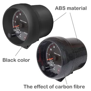ऑटो मीटर 12 वी कार गेज के लिए 3.75 इंच 95 मिमी कार्बन फाइबर ब्लैक और एलईडी टैक के लिए 8000 आरपीएम टैकोमीटर नई स्थिति - Product Image 2