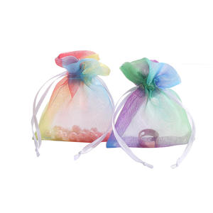 Nouveau sac de fil de couleur dégradé coloré fil de perle réfléchissant Transparent sac de fil Kegen bijoux sac d'emballage cadeau de bonbons - Product Image 6