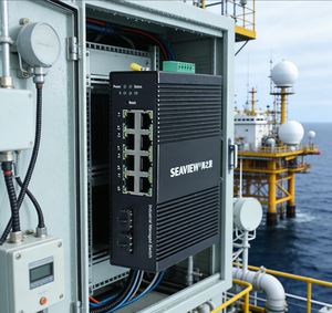 SEAVIEW IP41 Industrieller PoE-Switch 8 PoE-Gigabit-Ports 2 SFP Optische Ports Wartungsarm Lüfterlos für Ölbohranlagen & Hafentechnik - Product Image 5