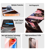 Película Protectora de Pantalla para iPhone 17 con Terapia de Luz Roja Profesional, Ultra Clara, Flexible, de Hidrogel