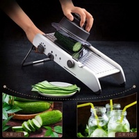 Mandoline multifonctionnelle professionnelle en acier inoxydable réglable pour couper et râper les légumes