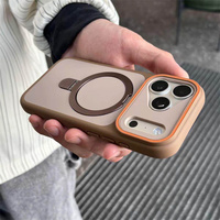 Soporte Magnético Metálico Esmerilado de Alta Calidad para Teléfono, Funda para iPhone 18 17 16 15 14 13 12 Pro Max, Funda Premium de Lujo