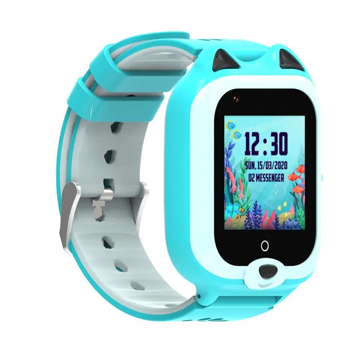Cute Kitten Shape Kids Smart Watch SOS Calling Video Chat Mobile Phone Watch Camera Waterproof 4G Android GPS Tracking Watch