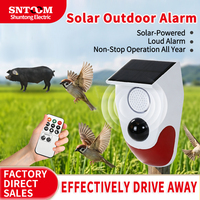 Alarme extérieure à détecteur de mouvement infrarouge solaire avec détection longue portée et volume réglable
