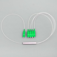 Splitter Serat Optik Desain Baru 1X4 PLC FTTH SC/APC Kompatibel GSM/GPRS Bahan ABS Ringan