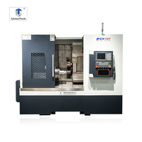 Tour CNC à banc incliné horizontal GSK, 3 axes, haute vitesse, pour tournage de composants de précision en acier inoxydable et alliages, charge moyenne
