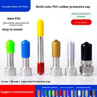 Manchon de protection isolant en caoutchouc souple pour boulon à filetage externe Capuchon de tige de vis Manchon en plastique Capuchon de tube de protection