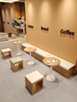Ensemble table et chaises de café au design moderne pour bibliothèque, bar à livres, stand, canapé, café, appartement, restaurant, mobilier