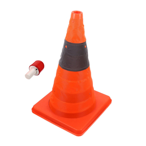 Cône de route en nylon Oxford personnalisé produits d'avertissement réfléchissants cônes de sécurité de cône de signalisation pliable de barricade Flexible - Product Image 4