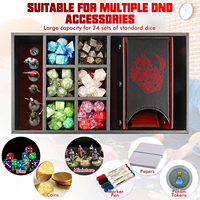 Boîte de rangement en cuir PU MIO DND pour dés, tour à dés, étui pour dés D&D, accessoires de jeu de rôle, cadeaux pour DM, personnalisable