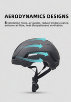 Casco de Ciclismo con Tecnología de Moldeo Integral, Luz de Seguridad, Música, Impermeable, para Bicicleta