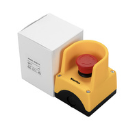 Boîtier de commande étanche ManHua pour interrupteur d'arrêt d'urgence, bouton-poussoir champignon rouge, à verrouillage et déverrouillage, NO+NC