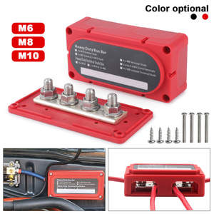 Cnspeed Heavy Duty <b>Power</b> Distribution <b>Block</b> M6 M8 M10 Terminal Studs For Automotive Truck Marine Use - Product Image 5