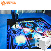 Machine de jeu interactive au sol avec projecteur pour parcs à thème intérieurs et zones pour enfants, haute luminosité 3400 lumens
